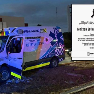 Muere-paramedica-de-Proteccion-Civil-de-San-Nicolas-tras-choque-de-ambulancia-en-Monterrey