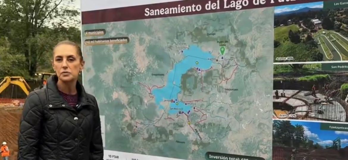 Sheinbaum-supervisa-acciones-para-sanear-el-Lago-de-Patzcuaro-desde-Quiroga